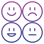 émoticones colorés symbolisant la diversité des émotions