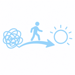 symbole de roue avec deux flèches pour illustrer la transition et le changement